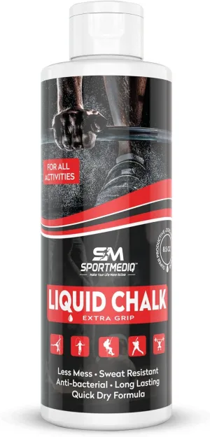 Pro Grade Liquid Chalk – Mess Free Professional Hand Grip for Gym, Weightlifting, Rock Climbing, Gymnastics, Rock Climbing - Dries in Seconds - 8.5 Oz