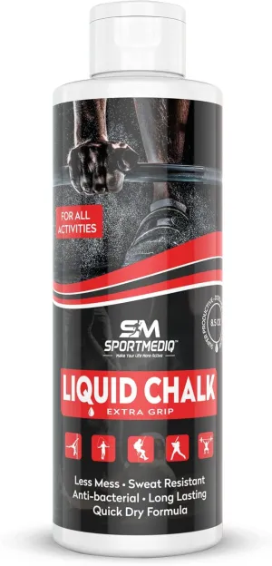 Pro Grade Liquid Chalk – Mess Free Professional Hand Grip for Gym, Weightlifting, Rock Climbing, Gymnastics, Rock Climbing - Dries in Seconds - 8.5 Oz
