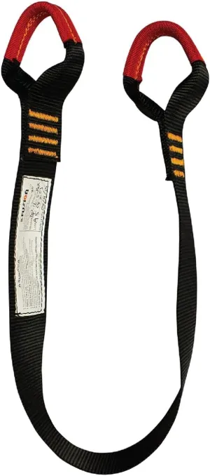 ProGrip Fall Safety Zipline Lanyard with Gear Loops - 2ft, 23kN - Black