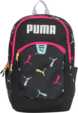 PUMA Unisex Kid's Rally 300 Backpack, Black/Knockout Pink, Large