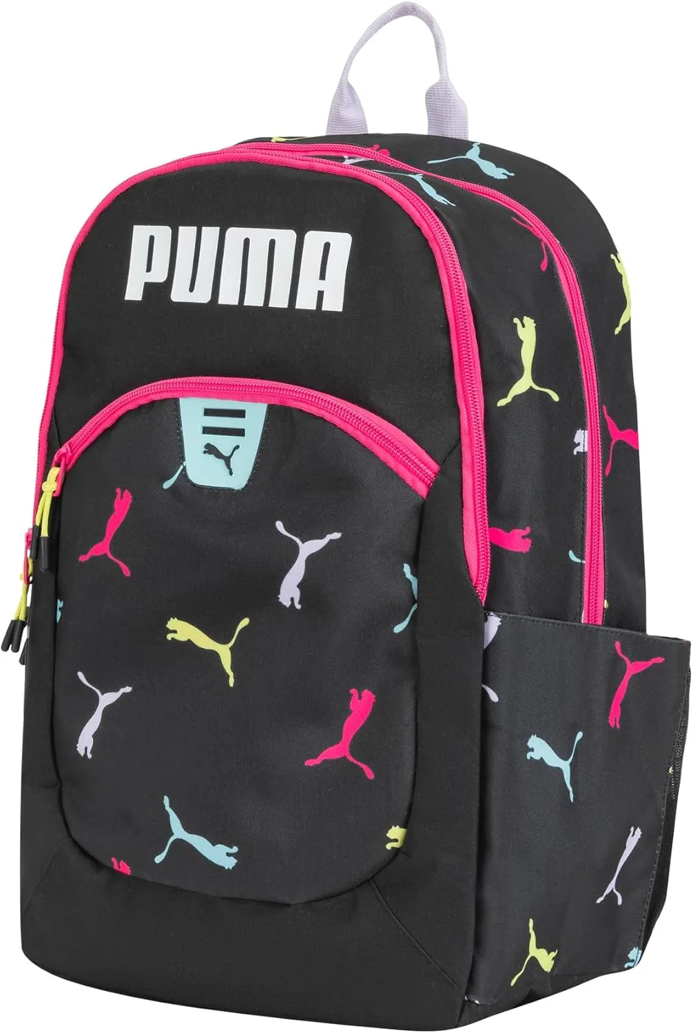 PUMA Unisex Kid's Rally 300 Backpack, Black/Knockout Pink, Large
