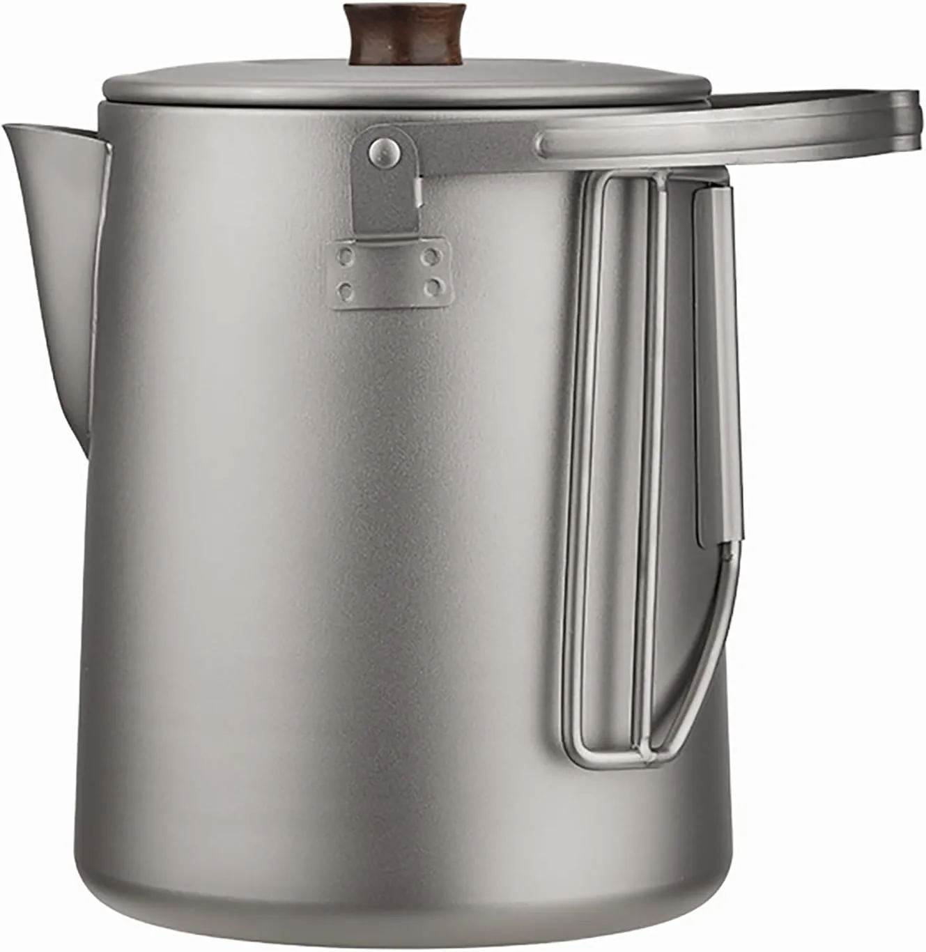 Pure titanium kettle, outdoor camping large capacity coffee pot, portable titanium alloy teapot, suitable for camping and home use,A