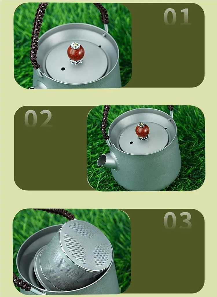Pure Titanium Teapot 200ml, Mini Portable Kettle, Suitable For Outdoor Camping Or Home Use