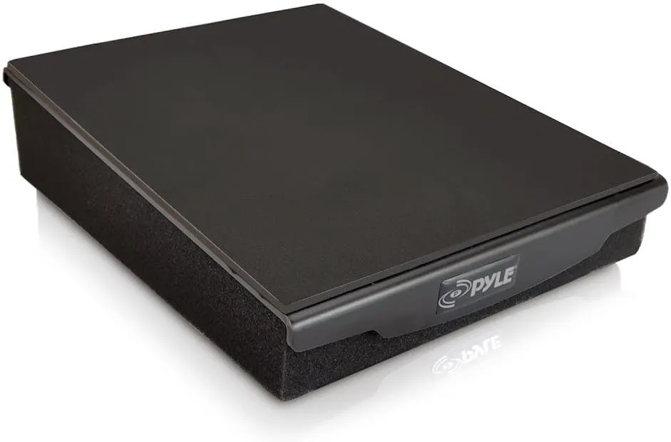Pyle Sound Dampening Speaker Riser Foam - Audio Acoustic Noise Isolation Platform Pads Recoil Stabilizer w/ Rubber Base Pad For Studio Monitor, Subwoofer, Loud Speakers - PSI04 (7.5 x 9.1 x 2.3 Inch)