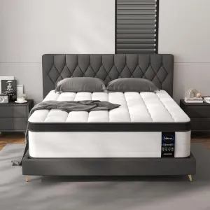 Queen Size Mattresses, 12 Inch Hybrid Queen Mattress in a Box, Medium Firm, Memory Foam and Pocket Springs, Strong Edge Support, Pressure Relief