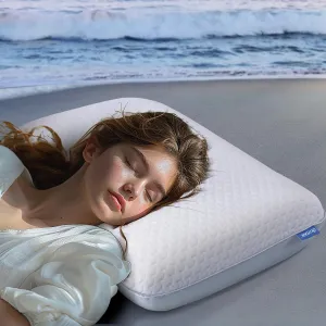 QUTOOL Gel Memory Foam Pillows, Ventilated Bed Pillow for Neck and Shoulder Pain, Cooling Pillow for Side Back Sleeper, Ergonomic Pillow with Washable Cover, Standard Size
