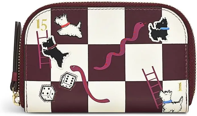 Radley London Snakes and Radders Medium Zip Around Purse for Women, in Smooth Leather, with Press Stud Fastening & 8 Interior Card Slots, Chalk, Whimsical