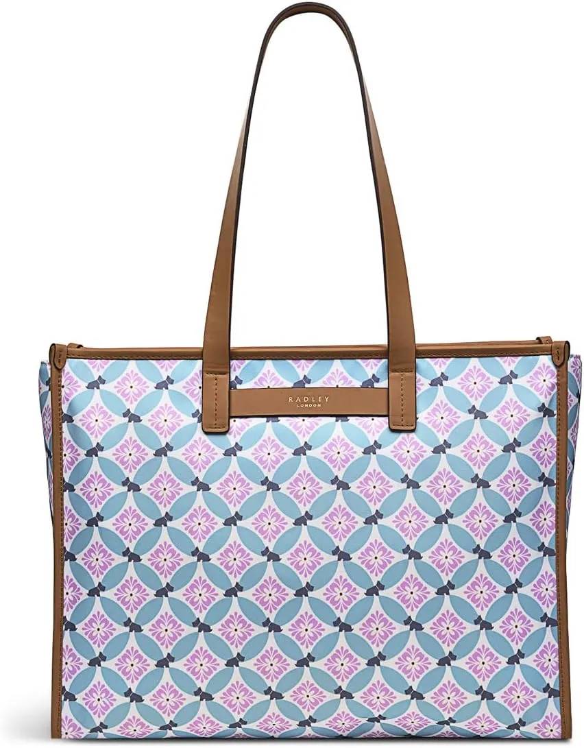 RADLEY London Willow Walk Responsible Women’s Large Recycled Fabric Ziptop Shoulder Bag, Chalk