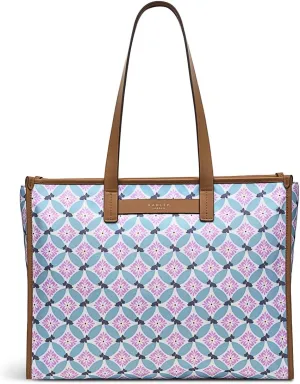 RADLEY London Willow Walk Responsible Women’s Large Recycled Fabric Ziptop Shoulder Bag, Chalk