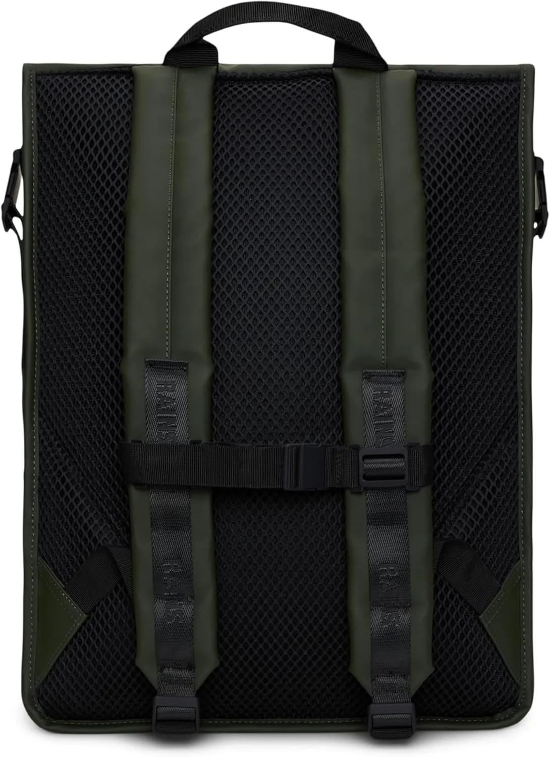 RAINS Trail Rolltop Waterproof Backpack for Men & Women (Green)