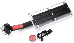 Rear Battery Rack Suspension Bike, Quick Release Rear Rack Carrier, Back Seat Rack Holder, Luggage Cargo Rack Fastener Rope with Light Reflective Plate, Below 32mm