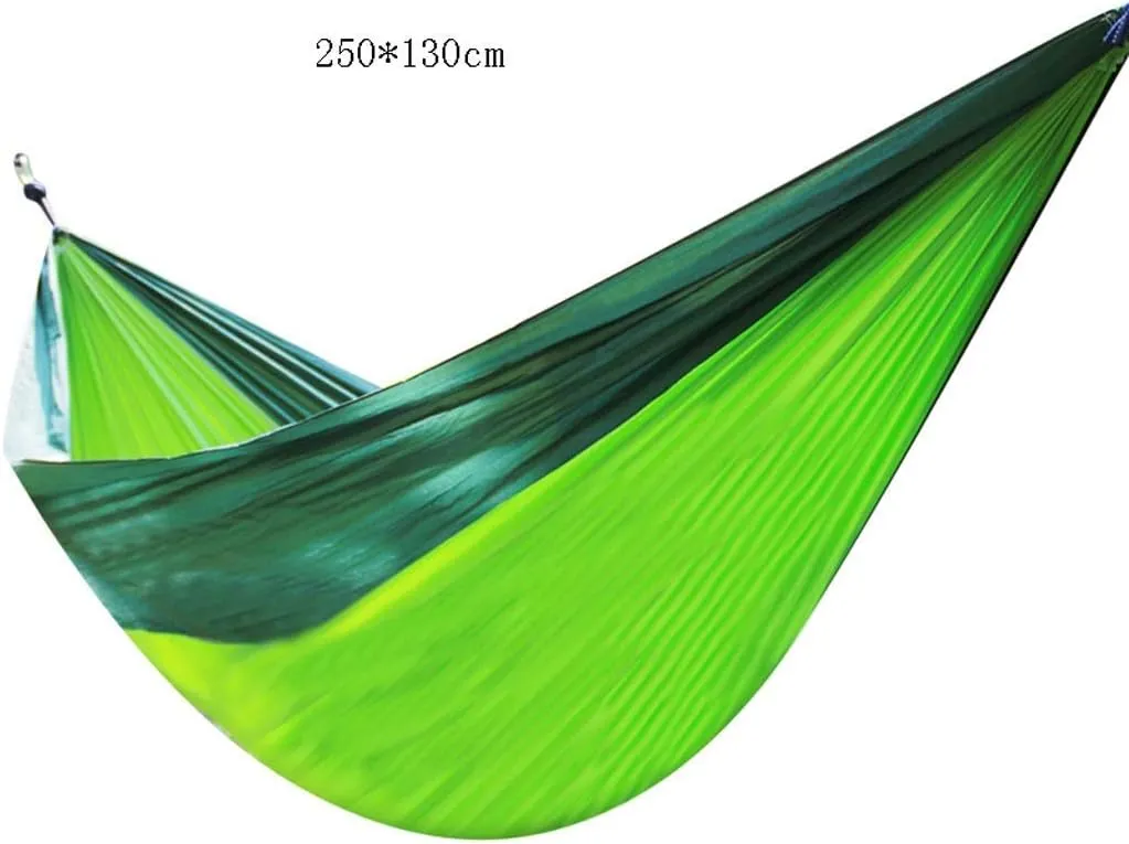 Recreation Outdoor Hammocks Light Parachute Cloth Hammock Outdoor Single Double Camping Leisure Hammock Gifts for Hikers