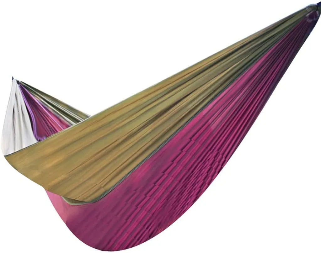 Recreation Outdoor Hammocks Light Parachute Cloth Hammock Outdoor Single Double Camping Leisure Hammock Gifts for Hikers
