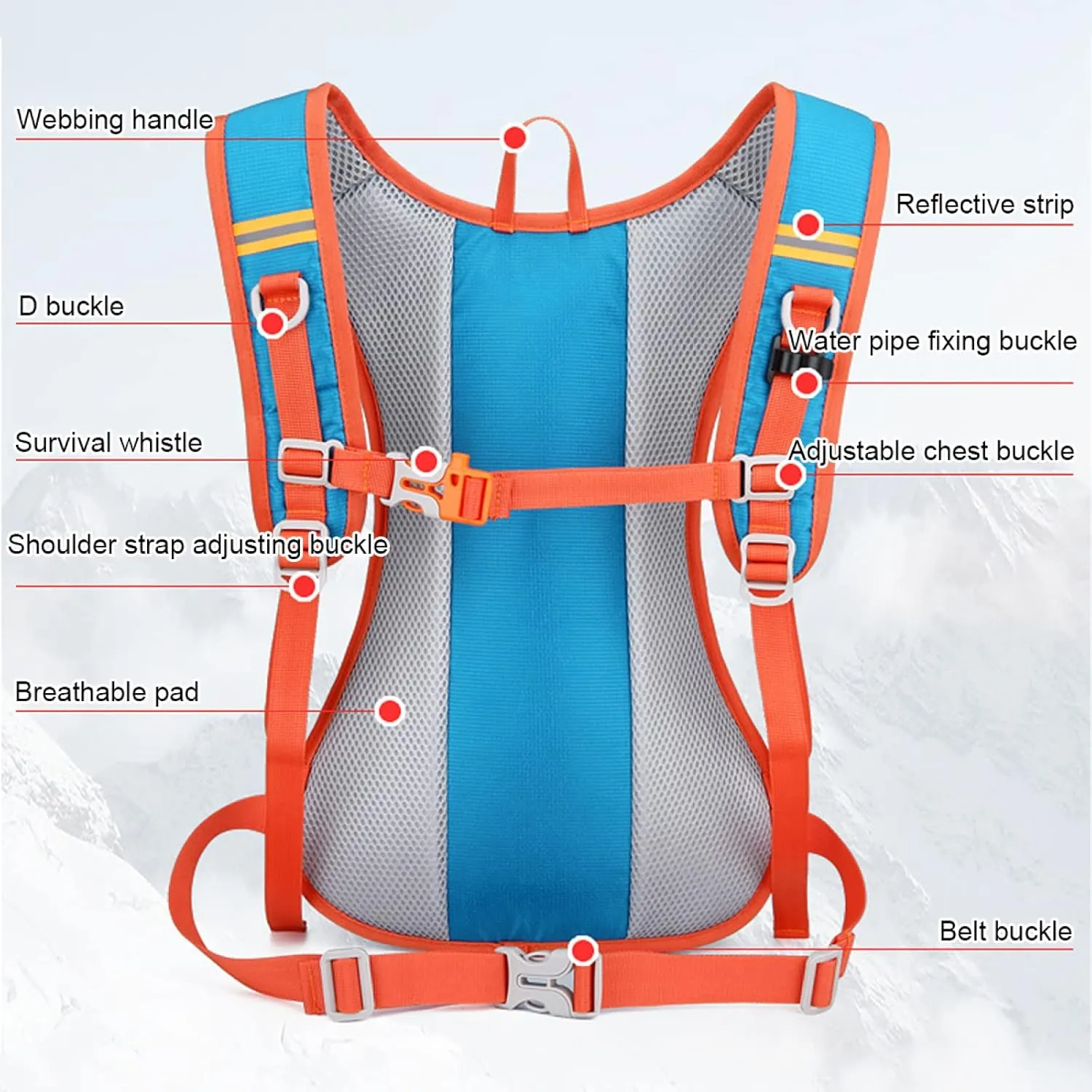 REEBOW GEAR Cycling Hydration Packs Hydration Backpack Running Backpack Water Backpack with Hydration System for Men and Women,Black