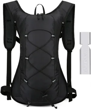 REEBOW GEAR Cycling Hydration Packs Hydration Backpack Running Backpack Water Backpack with Hydration System for Men and Women,Black