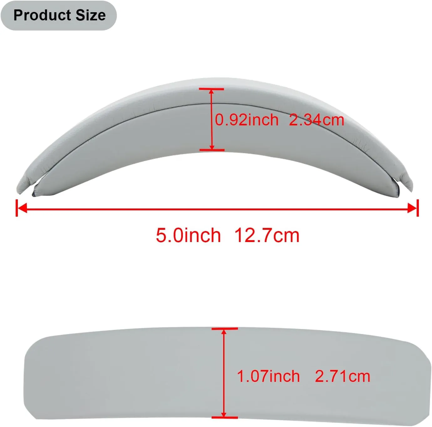 Replacement Headband Pad Kit for Bose QuietComfort 45 (QC45) QC35 QC35 II Headphones (Light Gray)