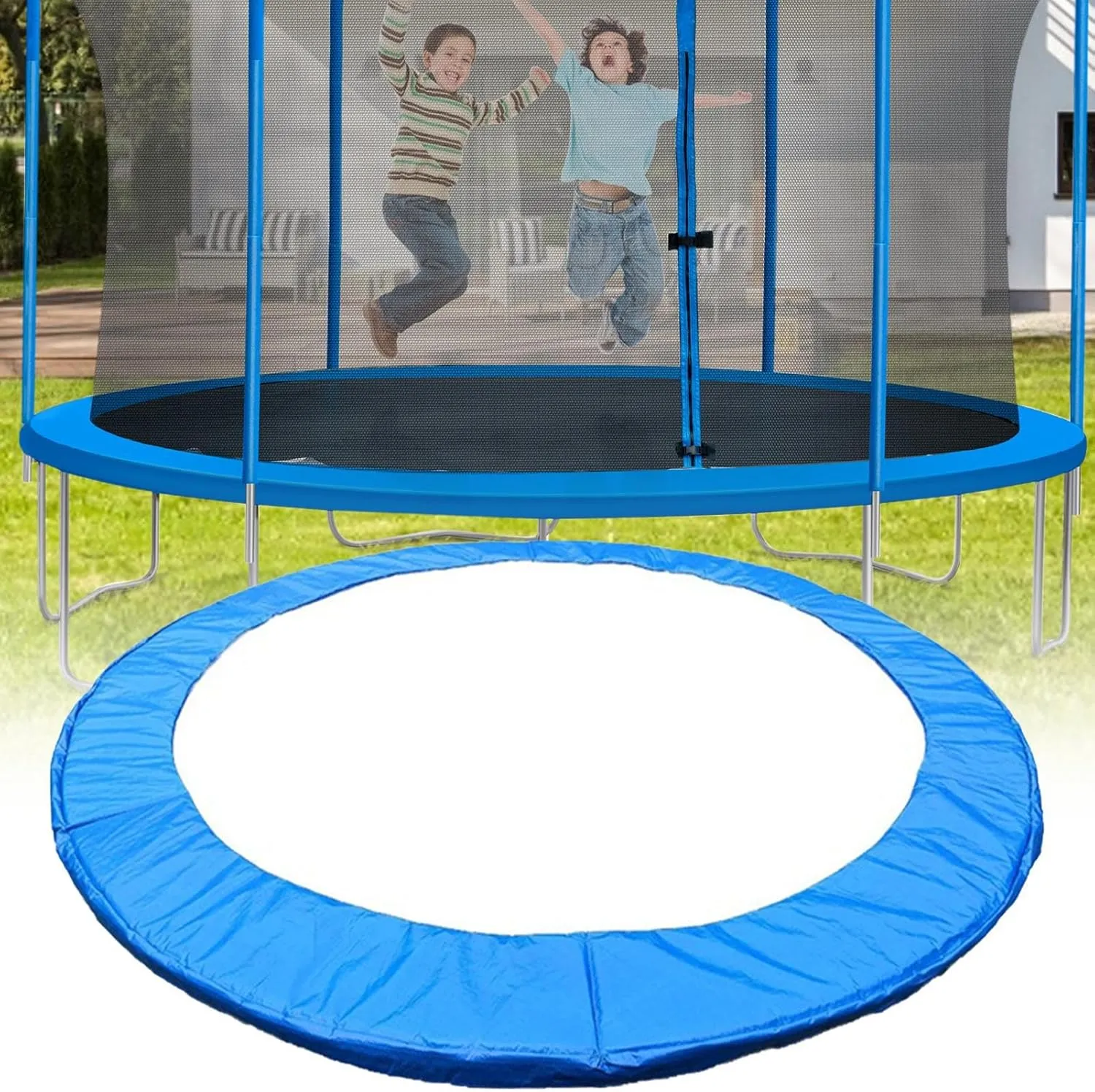 Replacement Trampoline Safety Pad, Trampoline Spring Cover Replace Safety Pad, Tear-Resistant Trampolines Pads Waterproof, 6ft 8ft 10ft, Round