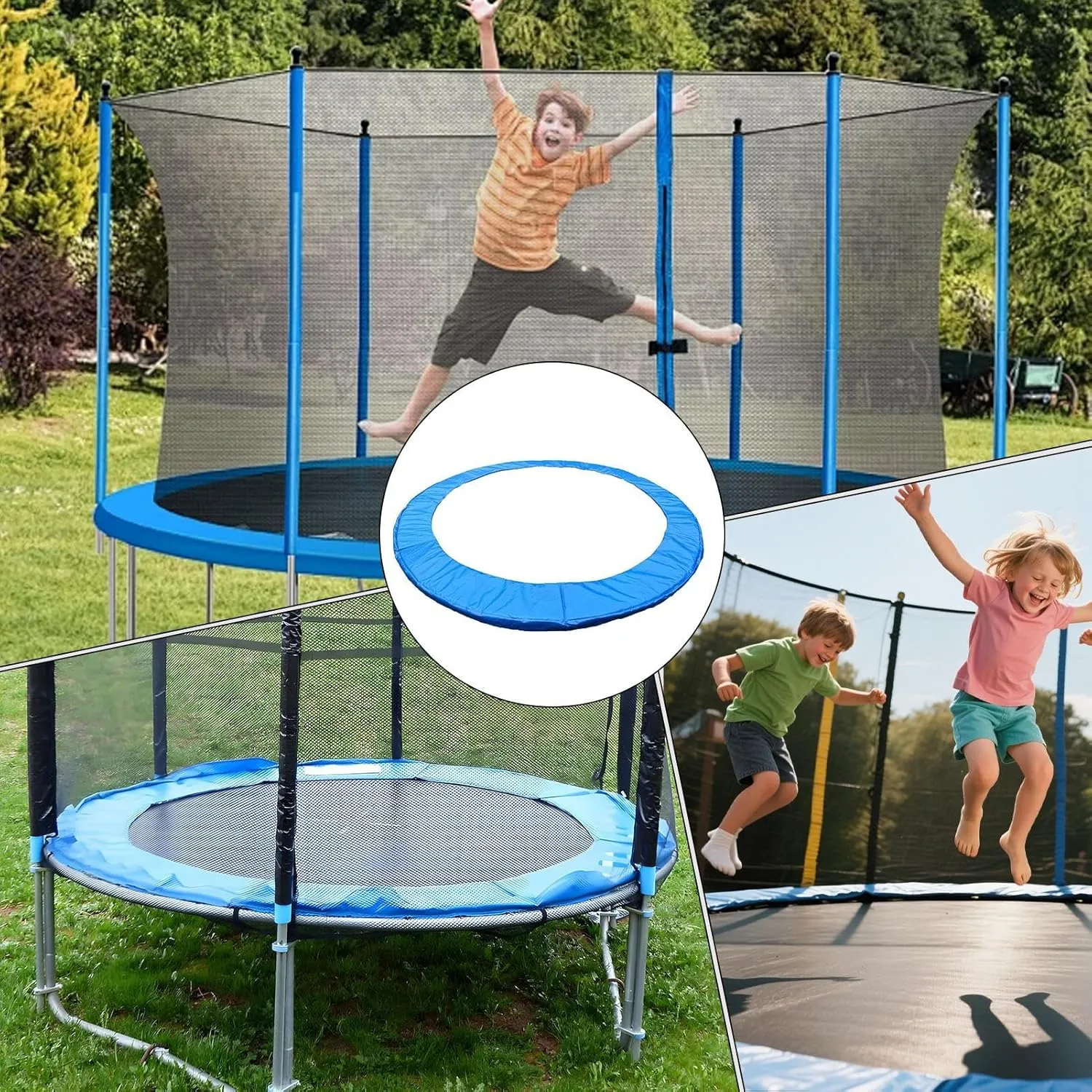 Replacement Trampoline Safety Pad, Trampoline Spring Cover Replace Safety Pad, Tear-Resistant Trampolines Pads Waterproof, 6ft 8ft 10ft, Round