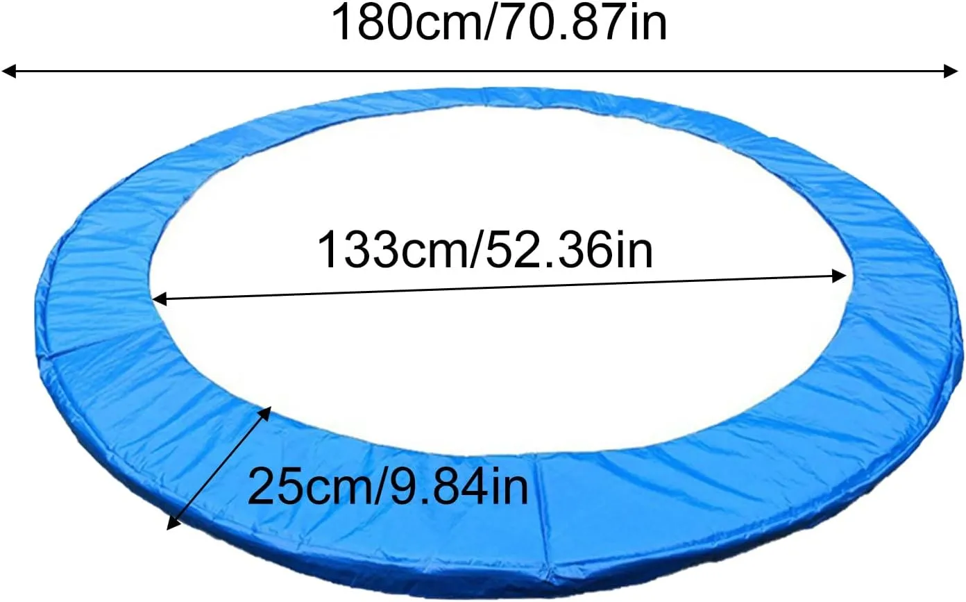 Replacement Trampoline Safety Pad, Trampoline Spring Cover Replace Safety Pad, Tear-Resistant Trampolines Pads Waterproof, 6ft 8ft 10ft, Round