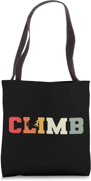 Retro Climb Climber Rock Climbing Dome Alpinism Bouldering Tote Bag