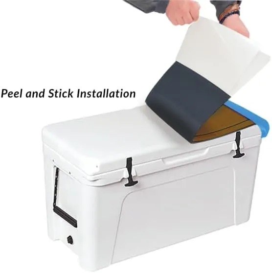 Roadie 24 Cooler Lid Tops - EVA Foam YETI Chest Cooler Peel and Stick Comfort Pad - Hard Side Camping, Boating, Tail Gate, Ice Box Top Cushion