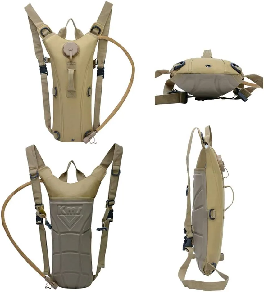 Roaring Fire Tactical Hydration Pack Water Rucksack Backpack with 3L BPA Free Hydration Water Bladder, Water Bag Backpack, for Cycling, Riding, Hiking, Trekking, Climbing, Outdoor,Camping