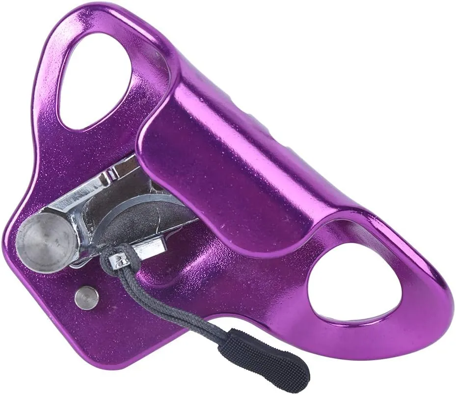 Rock Climbing Ascender Being Mountaineering Equipment Fall Protection Belay Device Durable Mountaineering Riser Left Hand Rappelling Gear Equipment for Outdoor Expedition