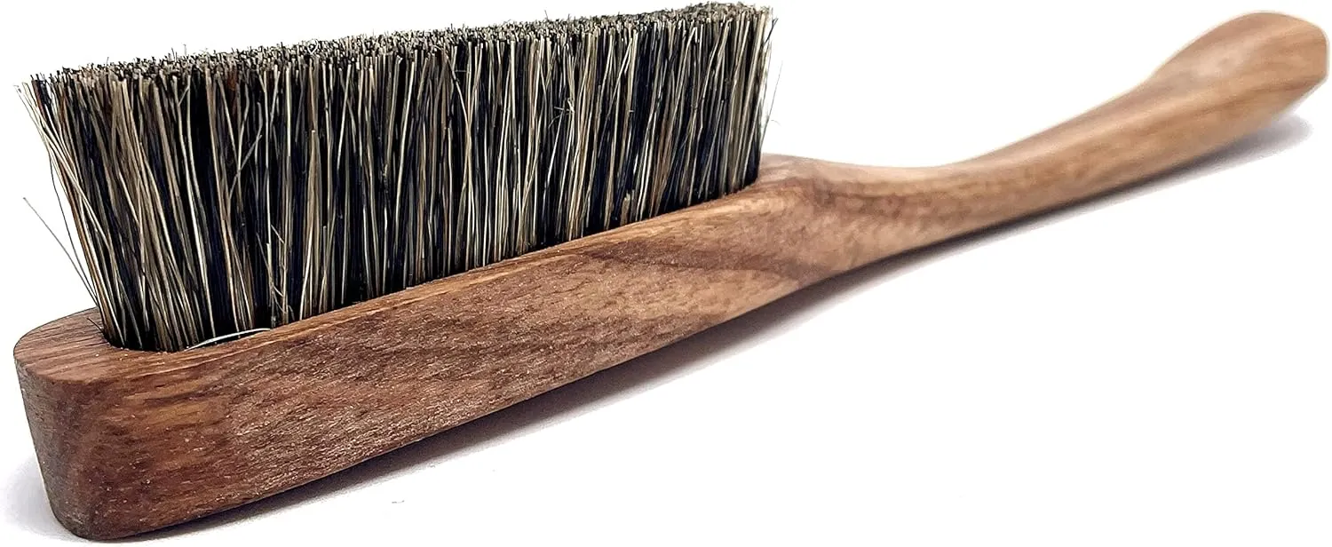 Rock Climbing Brush Bouldering Brush with Thick Boar Hair, Indoor Climbing Brush Wooden Handle, Outdoor Rock Climbing, Chalk Brush with Natural Boar Hair, Climbing Gear Accessory, Bristle cut on angle