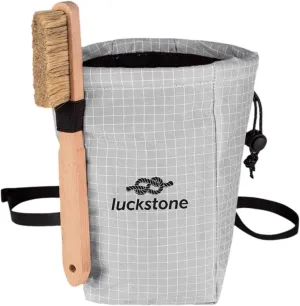 Rock Climbing Chalk Bag Bouldering Chalk Bag Bucket Gym Chalk Bag Multifunctional Gym Pouch Storage Bag with Brush and Adjustable Belt for Climbing, Cross Fit, Weight Lifting
