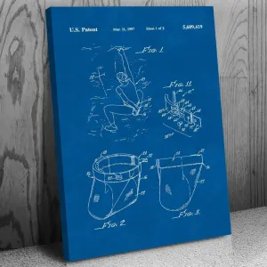 Rock Climbing Chalk Bag Patent Canvas Print (11x14) Bouldering Gifts, Gym Decor, Climbing Gifts, Climbing Wall Art, Gifts For Men