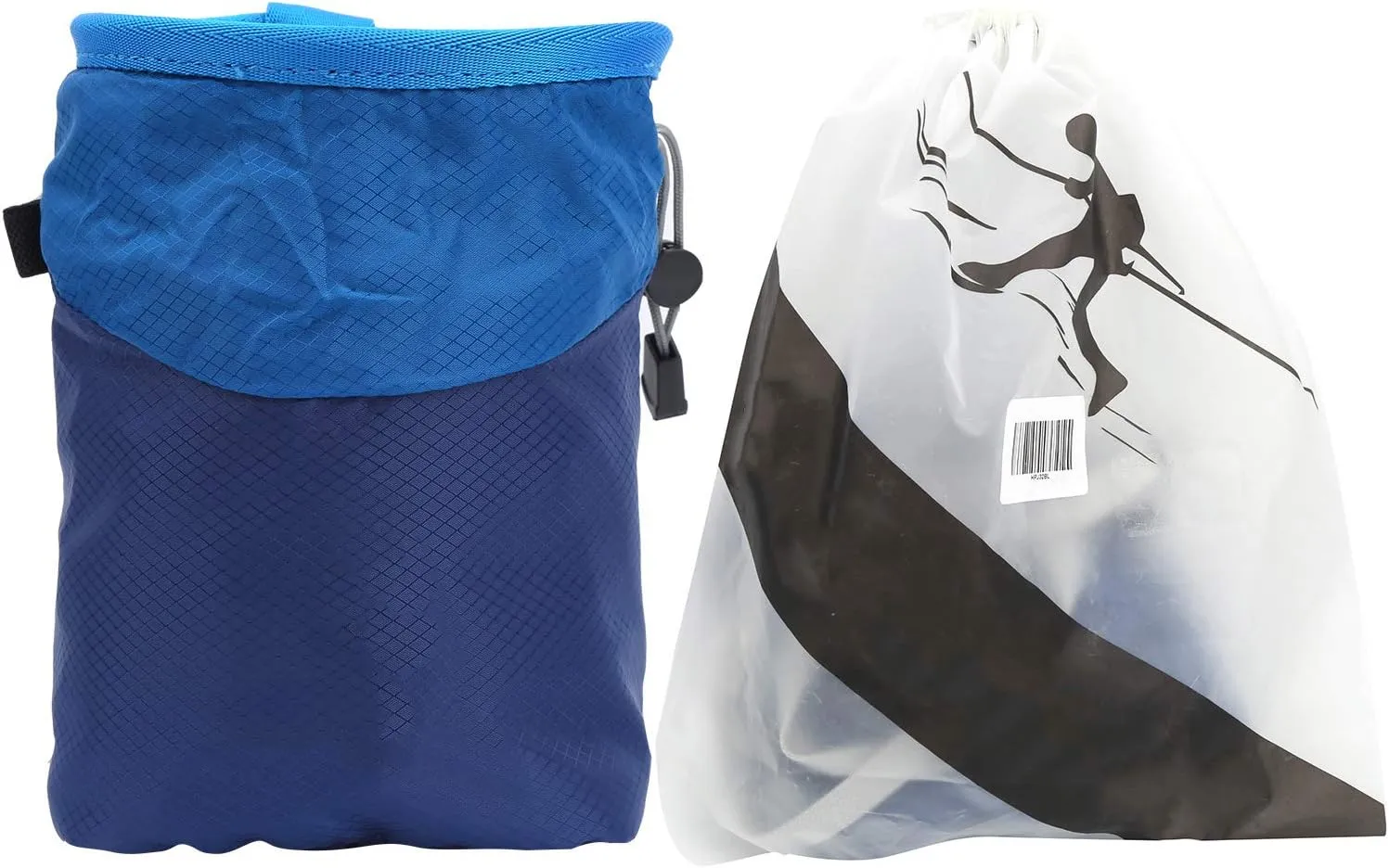 Rock Climbing Magnesium Powder Chalk Bag Large Capacity Storage Flannel Inside for Mountaineering Gymnastics 2 Colors