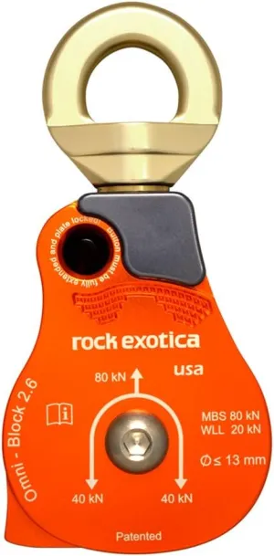 Rock Exotica Omni-Block 2.6" Single Pulley P55 80kN MBS