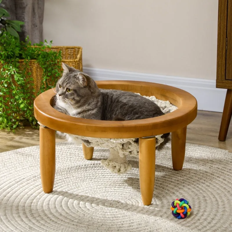 Rootz Cat Hammock Bed - Cozy Retreat - Comfortable Sleeping Space - Washable Pillow - Ø50 x 27H cm