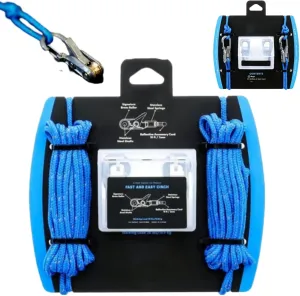 Rope Roller Paracord with Roller cam Technology - Easy Secure Tie Down for Outdoor, Camping, and Boating Guy Lines - 6-Pack Includes Accessory Cord and Carry Case