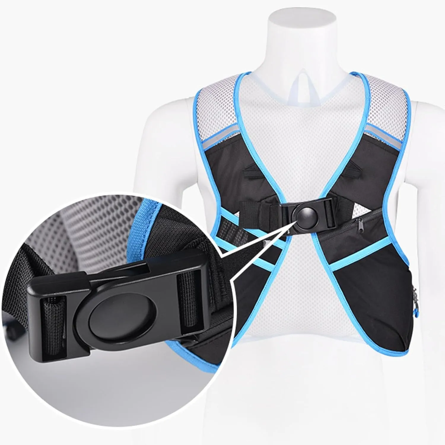 Running Chest Bag | Lightweight Vest Bag for Sports,Outdoors Sports Chest Bag for Men, Large Capacity Vest Bag with Safety