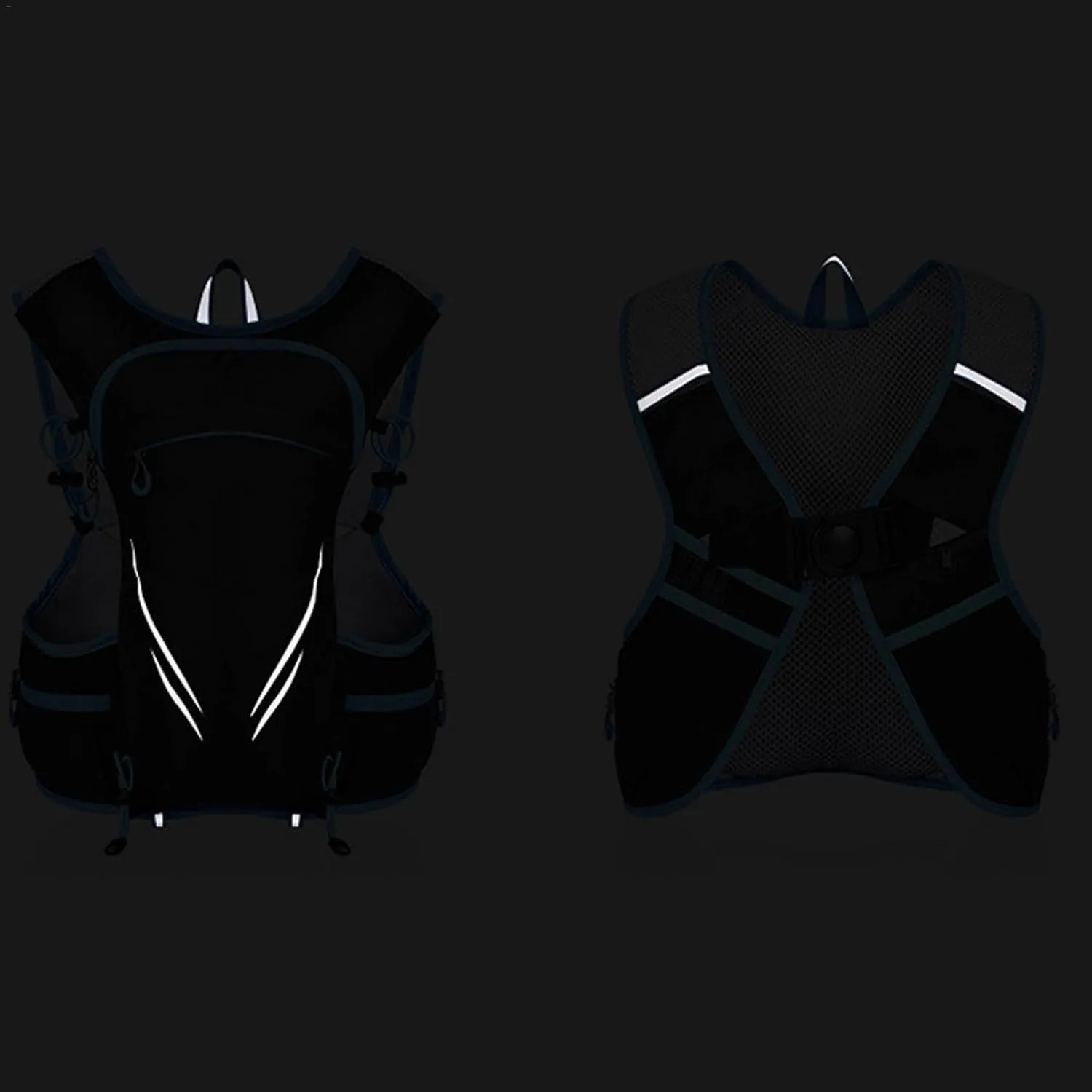 Running Chest Bag | Lightweight Vest Bag for Sports,Outdoors Sports Chest Bag for Men, Large Capacity Vest Bag with Safety