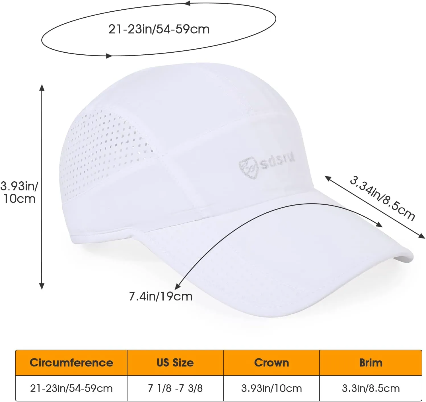 Running Hat Outdoor Quick Drying Baseball Cap Mesh Cool Workout Cap for Women and Men