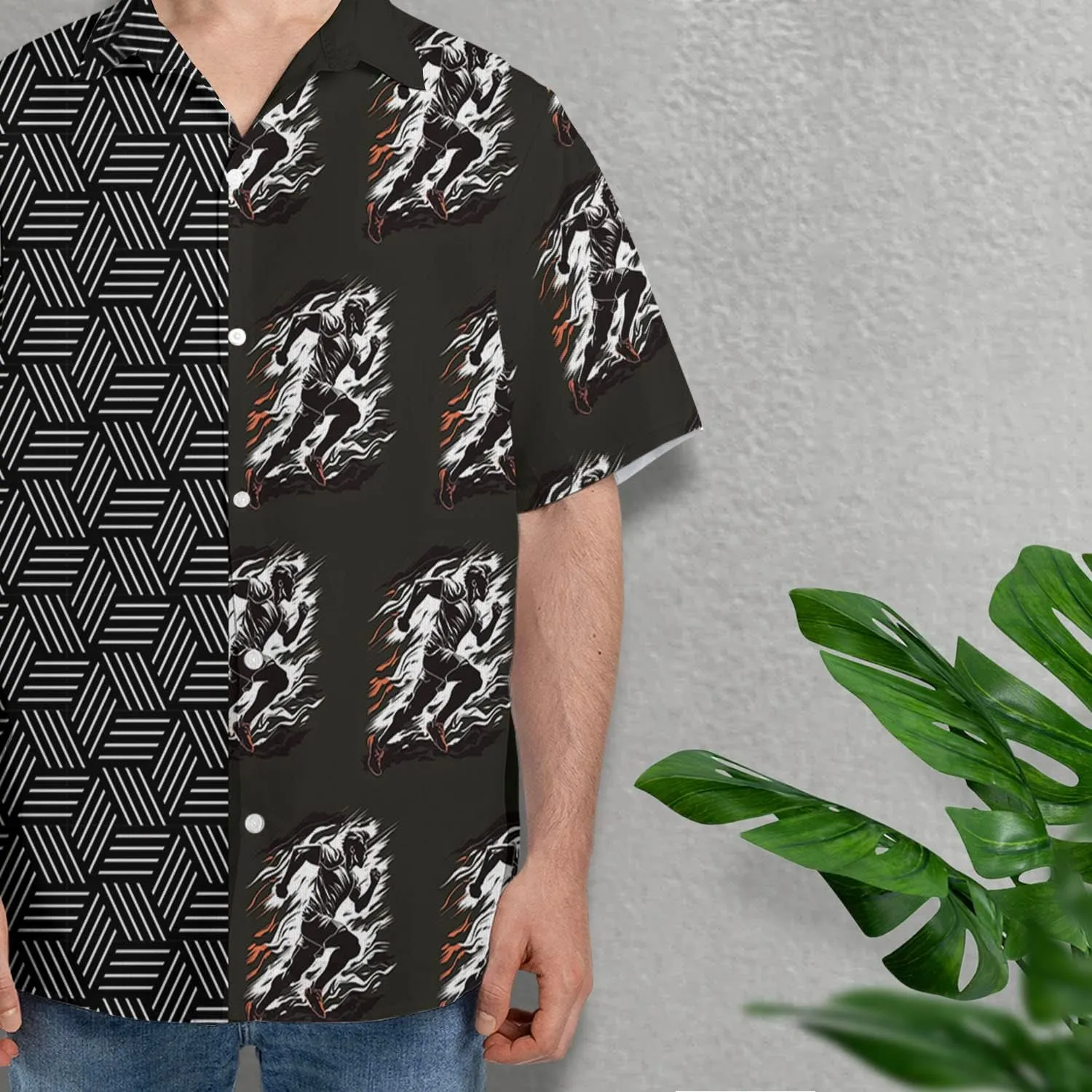 Running Marathon Hawaiian Shirts for Men - Runner Button Down Mens Hawaiian Shirts Short Sleeve Luau Beach Shirt Series 26