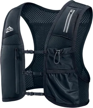 Running Vest for Women Men, USA Original Patent, Adjustable Chest Straps Running Hydration Vest with Phone Holder and 6 Pockets, Lightweight Reflective Running Vest for Hiking Running