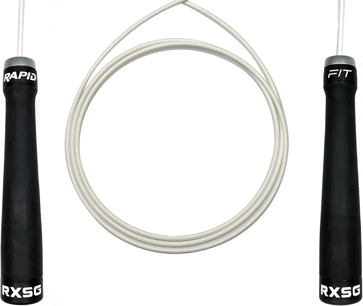 RX Smart Gear RapidFit Jump Rope | Adjustable Jumping Rope w/Ergonomic Dual Bearing Handles, Fitness Skipping Rope for Exercise, Workout, Sports Training