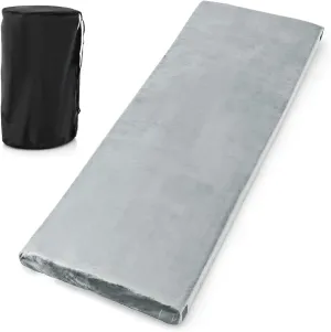 S AFSTAR Memory Foam Camping Mattress, Roll Up Travel Mattress w/Carry Bag, Removable Cover, Plush Surface, Anti-Slip Bottom, 72” Portable Foldable Floor Mat for Camping Car Travel