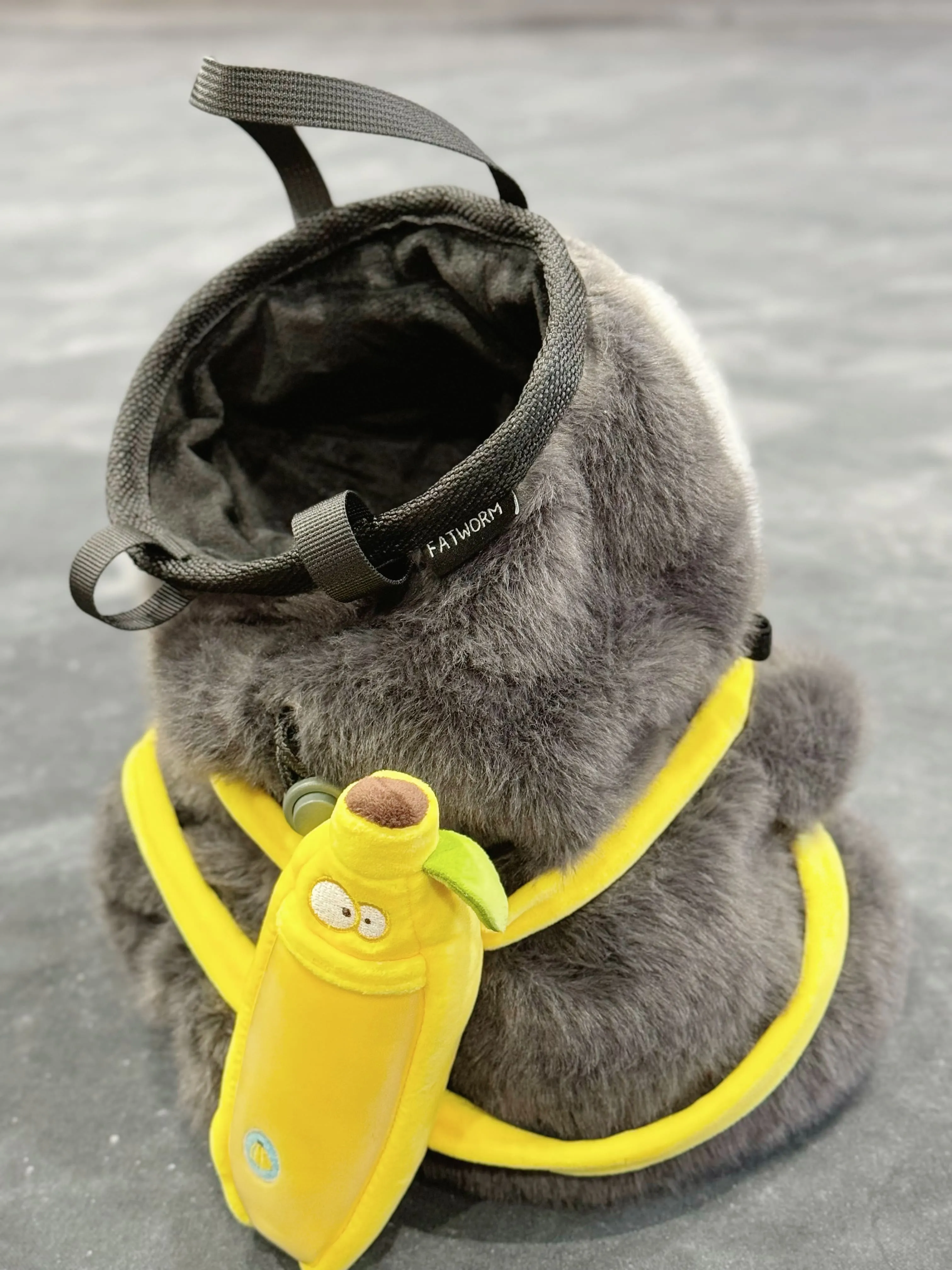 Saki Monkey with Banana Backpack Chalk Bag/Chalk Bucket