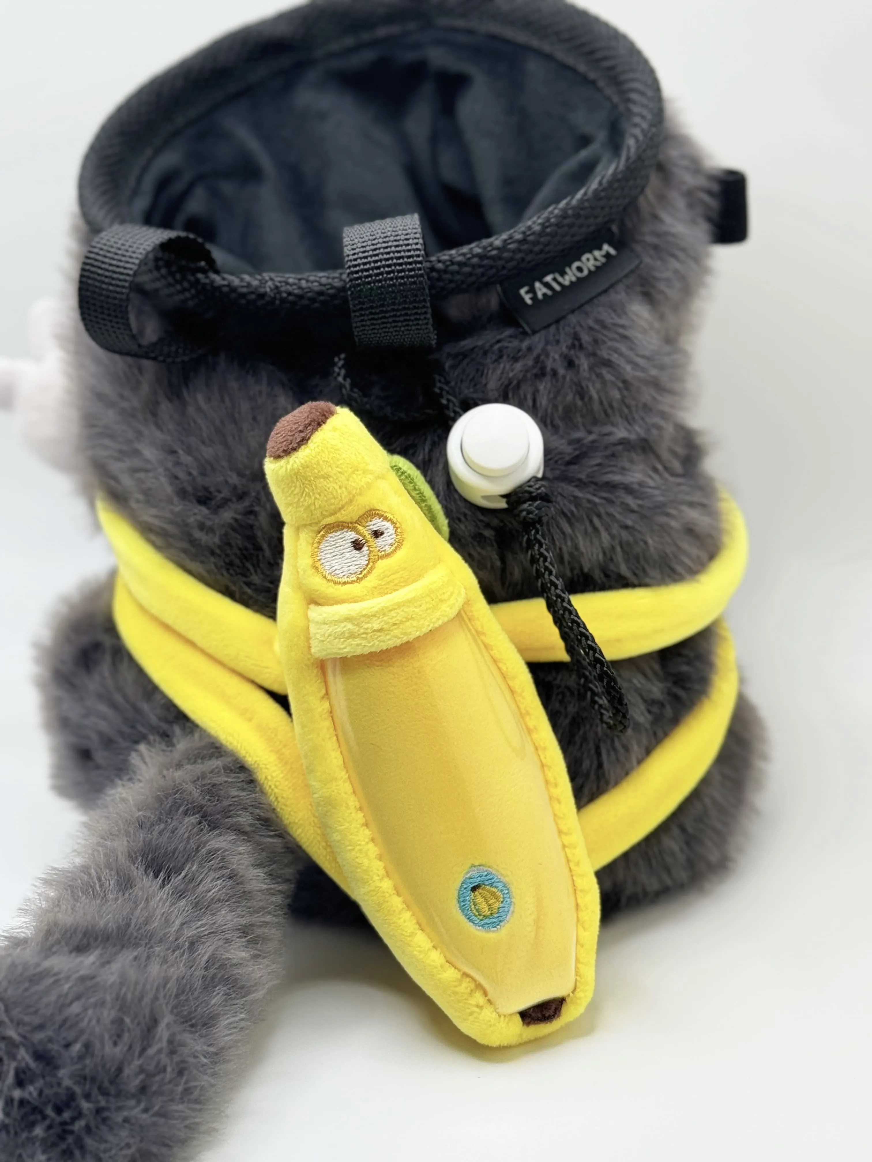 Saki Monkey with Banana Backpack Chalk Bag/Chalk Bucket
