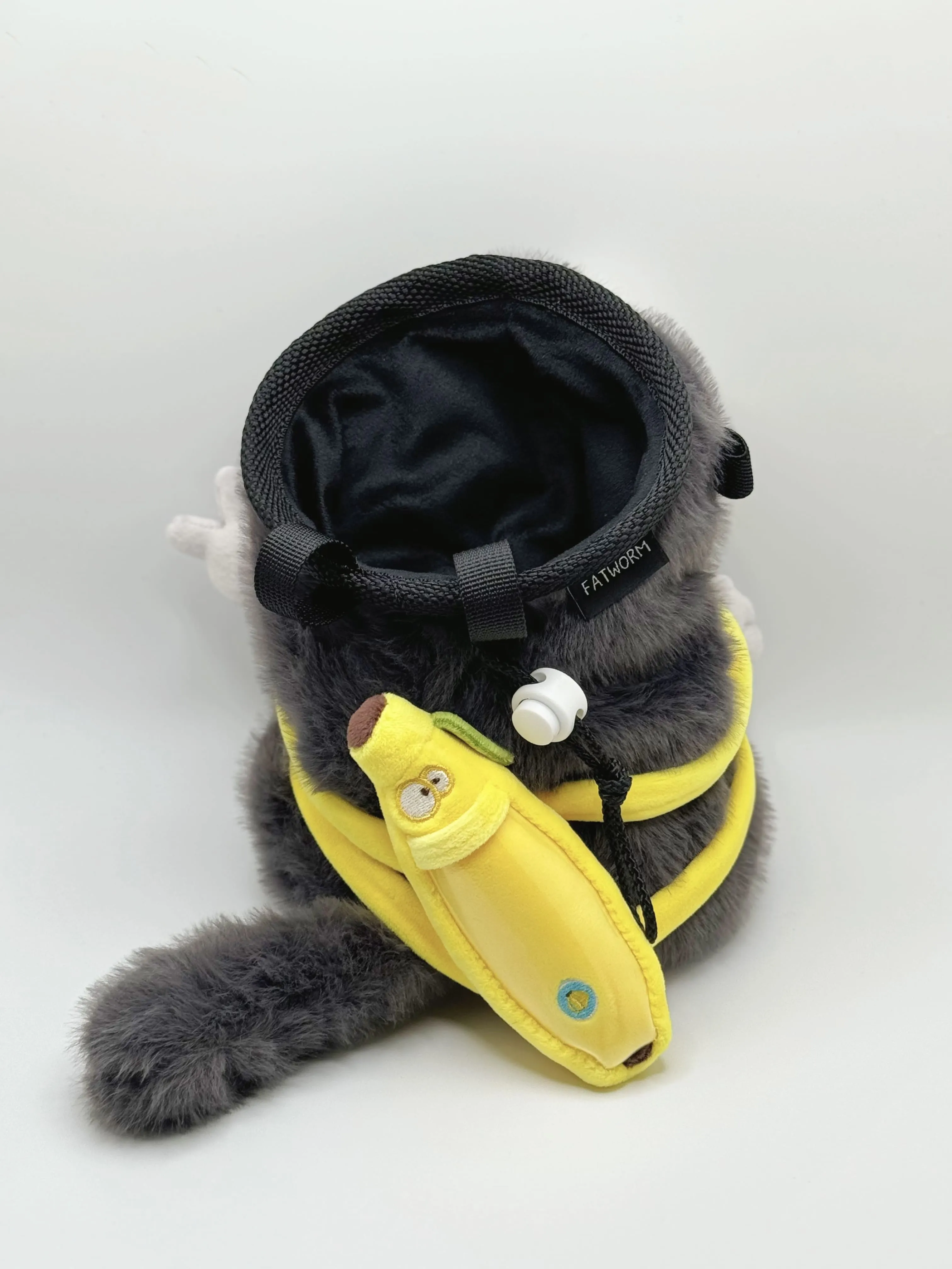 Saki Monkey with Banana Backpack Chalk Bag/Chalk Bucket