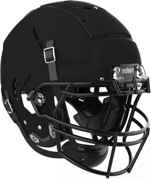 Schutt F7 VTD Collegiate Football Helmet, ROPO DW NB VC Facemask Attached, X-Large, Matte Black