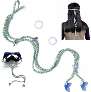 Scuba Mask Strap, Elastic Braided Bungee Rope Mask Straps Replacement