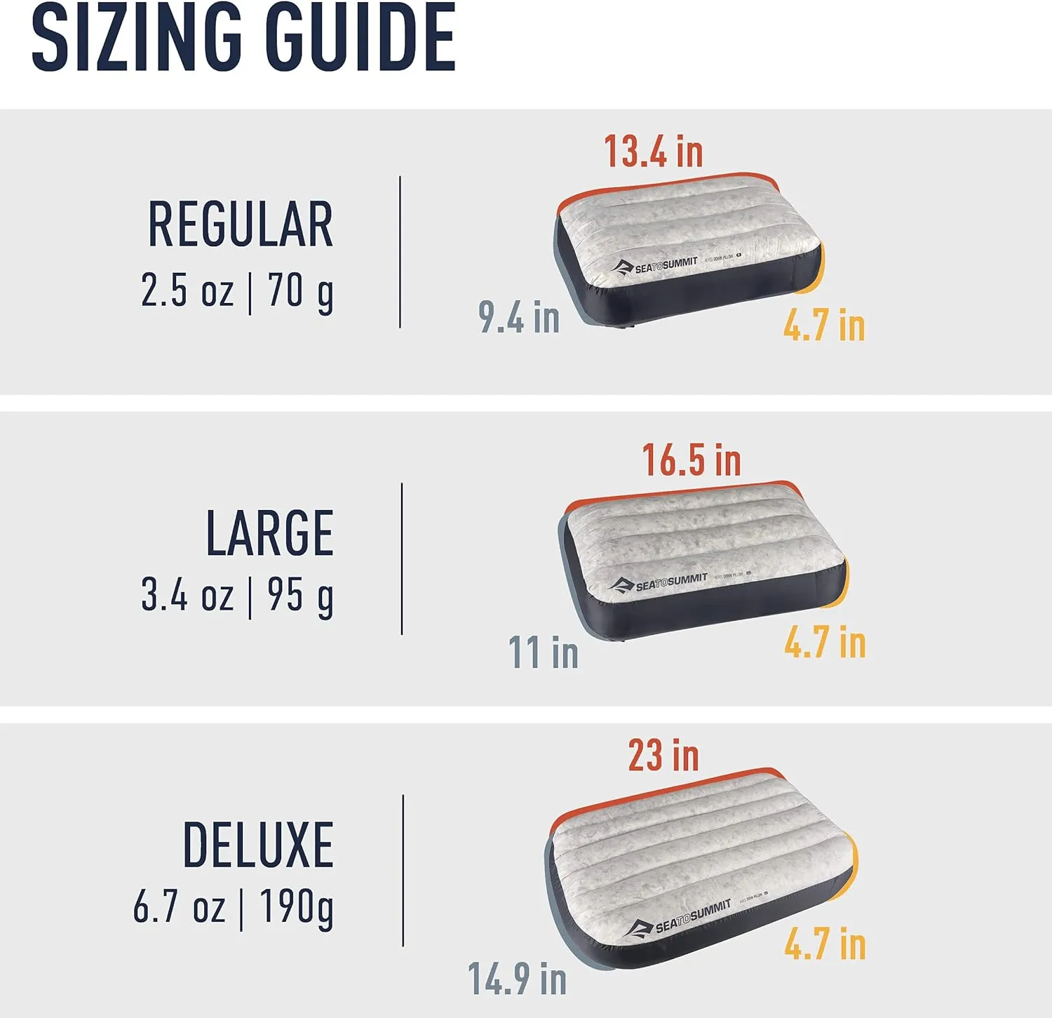 Sea to Summit Aeros Down Inflatable Pillow