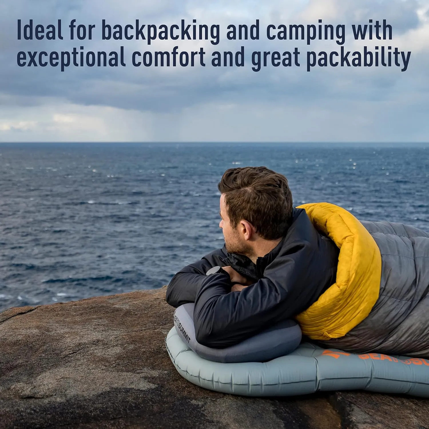 Sea to Summit Aeros Premium Inflatable Travel Pillow, Regular (13.4 x 9.4), Grey