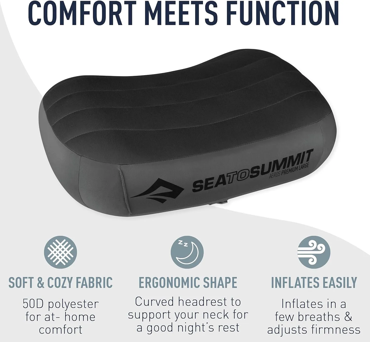 Sea to Summit Aeros Premium Inflatable Travel Pillow, Regular (13.4 x 9.4), Lime