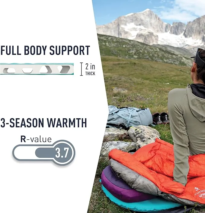 Sea to Summit Comfort Light Self-Inflating Foam Sleeping Pad for Camping and Backpacking, Women's Regular (67 x 21 x 2 inches)